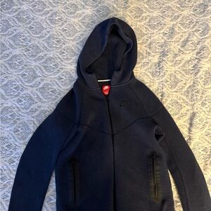 Youth Large Nike Tech Navy Blue Hoodie
